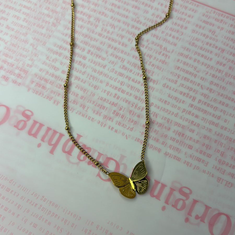 collier papillon doré 🦋